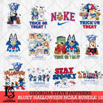 Georgia State Panthers Bluey Halloween NCAA 12 SVG Eps Dxf Png File, Bundle NCAA svg, Digital Download, Instant Download