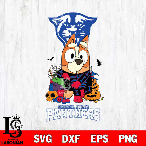 Georgia State Panthers Bluey Halloween NCAA Svg Eps Dxf Png File, Digital Download, Instant Download