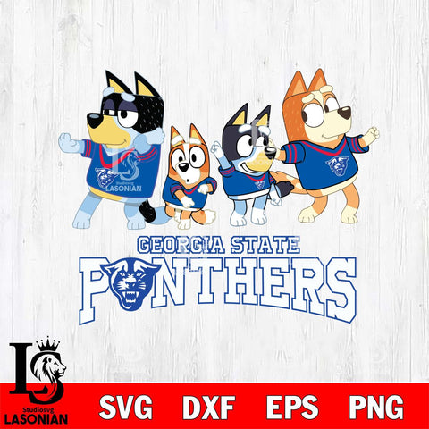 Georgia State Panthers Bluey Mode Dance Squats Svg Eps Dxf Png File, Digital Download, Instant Download