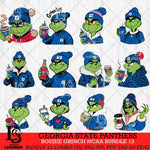 Georgia State Panthers Boujee Grinch NCAA Bundle 12 SVG Eps Dxf Png File, Digital Download, Instant Download