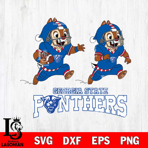 Georgia State Panthers Chip & Dale Football Cricut,Christmas SVG DXF EPS PNG FILE, NCAA Digital Download,Instant Download, Silhouette