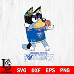 Georgia State Panthers Christmas Bluey Bandit Heeler Cut Files,Bluey Cricut,Christmas Svg , Bluey svg , Digital Download, dxf eps png pdf file