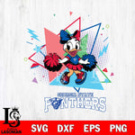 Georgia State Panthers Cute Daisy Duck Cheerleader SVG DXF EPS PNG FILE, NCAA File Cut,Digital Download,Instant Download