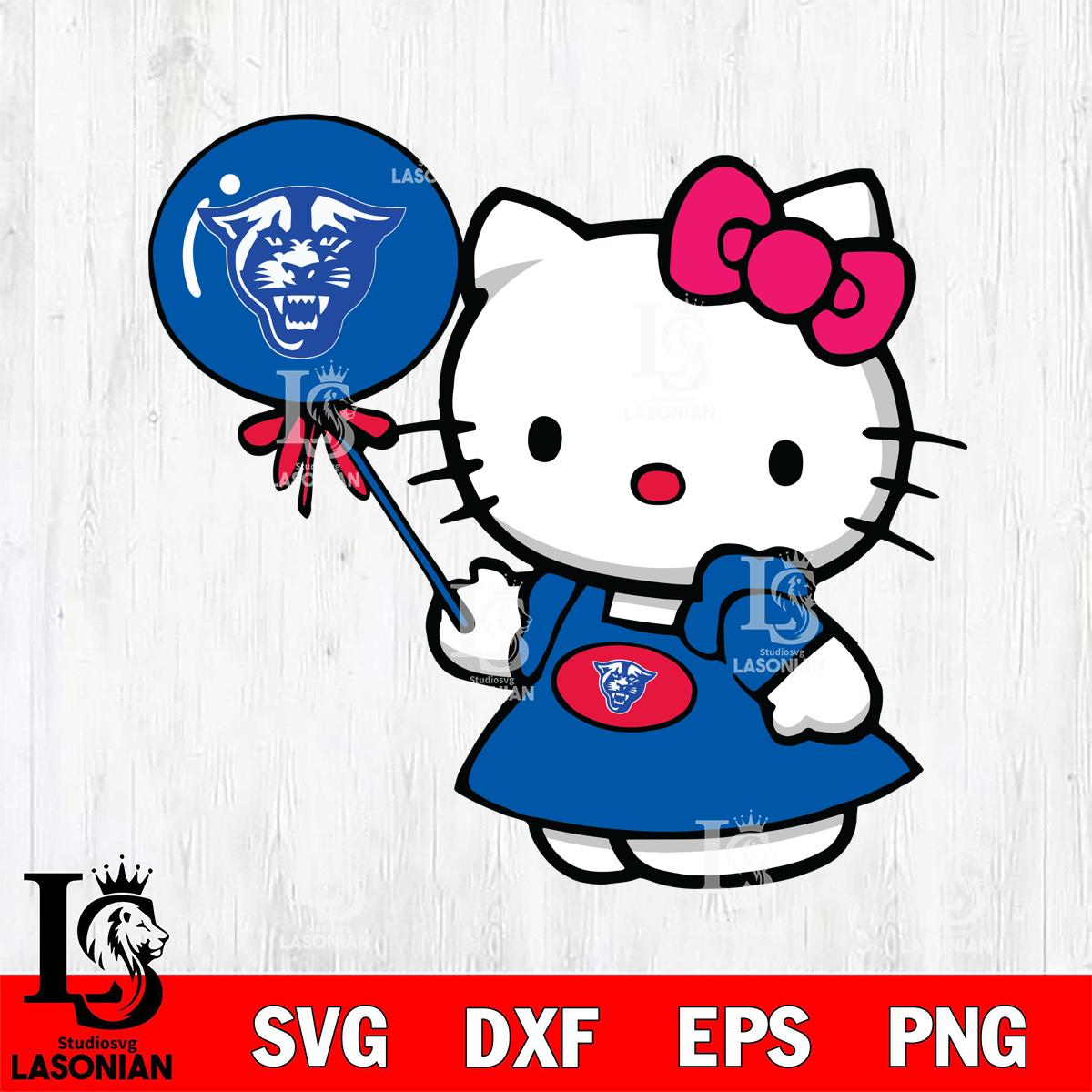 Georgia State Panthers Cute Hello Kitty 2 – lasoniansvg