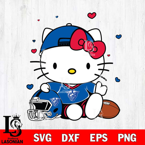 Georgia State Panthers Cute Hello Kitty Football Svg Eps Dxf Png File, NCAA svg, Digital Download, Instant Download