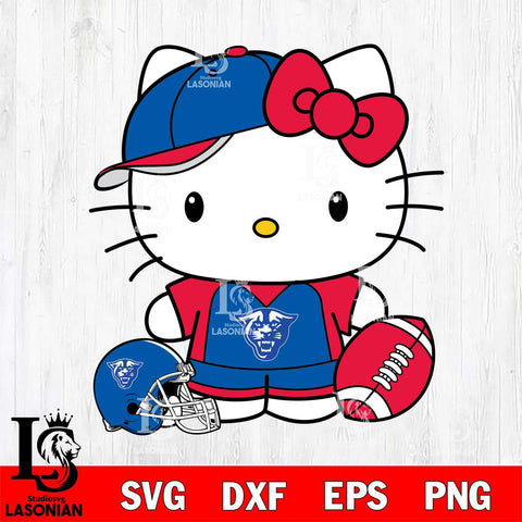 Georgia State Panthers Cute Hello Kitty Football 4 Svg Eps Dxf Png File, NCAA svg, Digital Download, Instant Download
