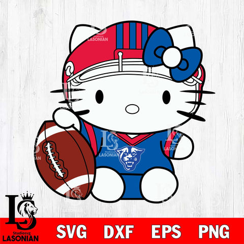 Georgia State Panthers Cute Hello Kitty Football 5 Svg Eps Dxf Png File, NCAA svg, Digital Download, Instant Download