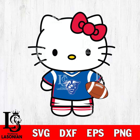 Georgia State Panthers Cute Hello Kitty Football 8 Svg Eps Dxf Png File, NCAA svg, Digital Download, Instant Download