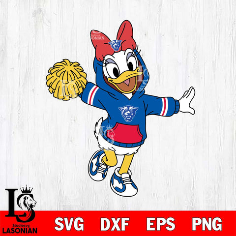 Georgia State Panthers Daisy Duck Cheerleader Christmas File Cut, NCAA SVG DXF EPS PNG FILE, Digital Download , Criucut , Silhouette