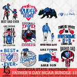 Georgia State Panthers Fathers Day NCAA Bundle 12 Svg Eps Dxf Png File, Digital Download, Instant Download