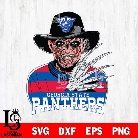 Georgia State Panthers Freddy Krueger Horror Halloween Svg Eps Dxf Png File, NCAA svg, Digital Download, Instant Download