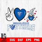 Georgia State Panthers Gnomes Peace & Love Svg Eps Dxf Png File, Digital Download, Instant Download