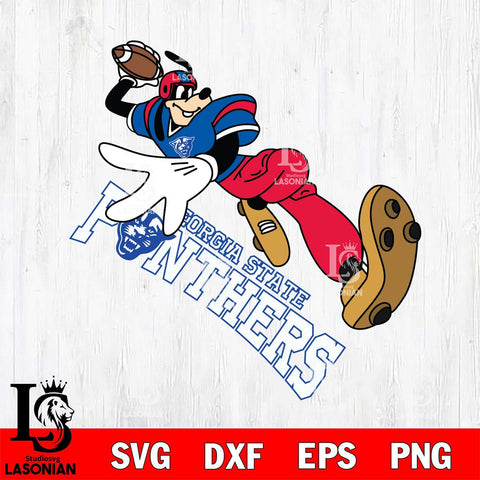 Georgia State Panthers Goofy rugby player SVG DXF EPS PNG FILE,NCAA svg ,Football Digital Download,Instant Download, Silhouette