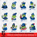 Georgia State Panthers Grinch Christmas NCAA Bundle 12 Svg Eps Dxf Png File,Cricut files, Digital Download, Instant Download
