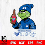 Georgia State Panthers Grinch Drinking Beer Christmas Cut Files Cricut, Svg Dxf Eps Png file, Digital download , Silhouette