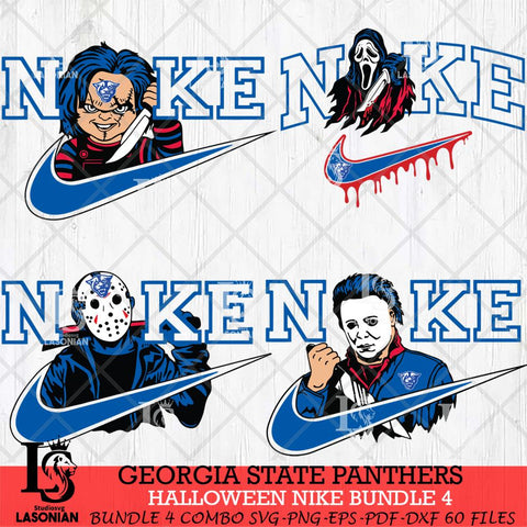 Georgia State Panthers Halloween Nike NCAA Bundle 4 Svg Eps Dxf Png File, Digital Download, Instant Download