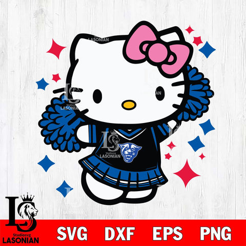 Georgia State Panthers Hello Kitty Cheerleader 4 Svg Eps Dxf Png File, Digital Download, Instant Download