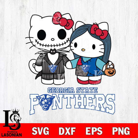 Georgia State Panthers Hello Kitty Horror 11 Svg Eps Dxf Png File, Digital Download