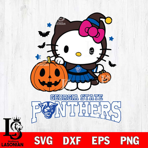 Georgia State Panthers Hello Kitty Horror 1 Svg Eps Dxf Png File, Digital Download