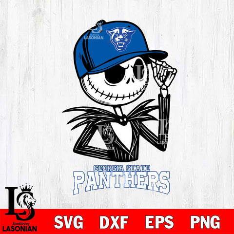 Georgia State Panthers Jack Skellington 3 Halloween Svg Eps Dxf Png File, NCAA svg, Digital Download, Instant Download
