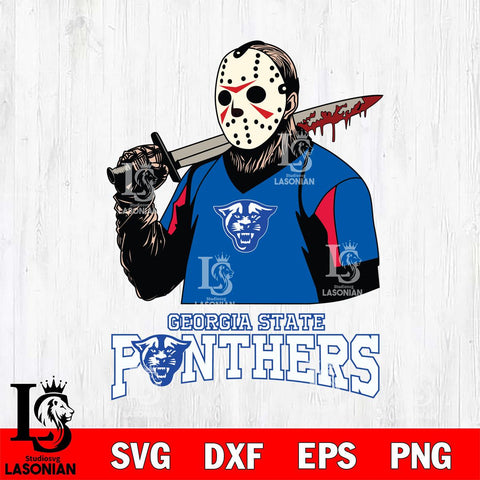 Georgia State Panthers Jason Voorhees 11 Svg Eps Dxf Png File, Digital Download