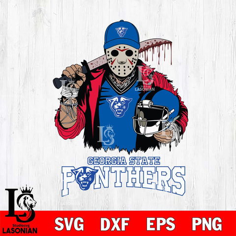 Georgia State Panthers Jason Voorhees 2 Svg Eps Dxf Png File, Digital Download