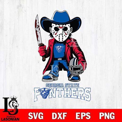 Georgia State Panthers Jason Voorhees 3 Svg Eps Dxf Png File, Digital Download