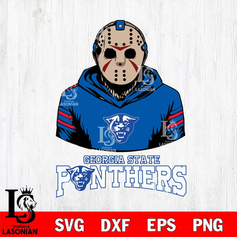 Georgia State Panthers Jason Voorhees 4 Svg Eps Dxf Png File, Digital Download