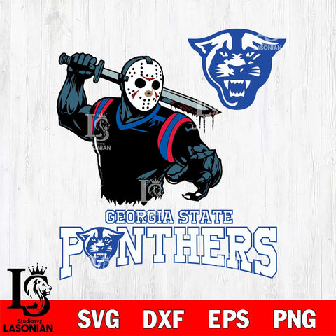 Georgia State Panthers Jason Voorhees 5 Svg Eps Dxf Png File, Digital Download