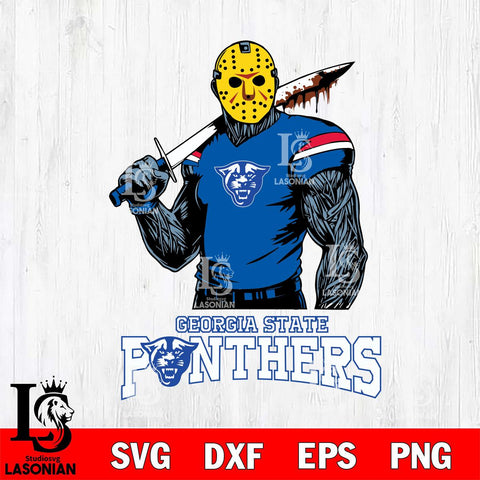 Georgia State Panthers Jason Voorhees 7 Svg Eps Dxf Png File, Digital Download