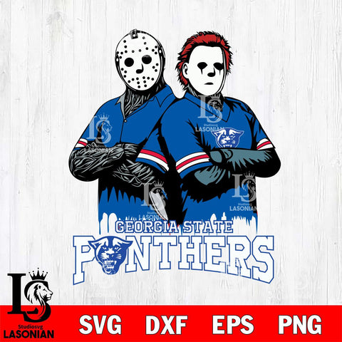 Georgia State Panthers Jason Voorhees 8 Svg Eps Dxf Png File, Digital Download