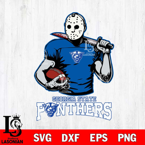 Georgia State Panthers Jason Voorhees 9 Svg Eps Dxf Png File, Digital Download