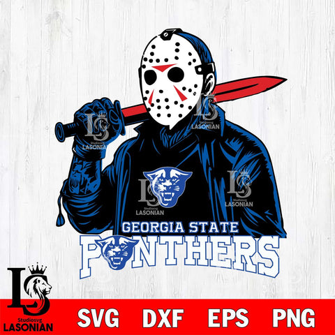 Georgia State Panthers Jason Voorhees Horror 12 Svg Eps Dxf Png File, NCAA svg, Digital Download, Instant Download