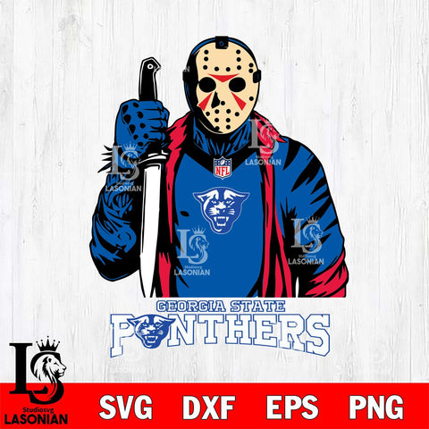 Georgia State Panthers Jason Voorhees Horror 3 Svg Eps Dxf Png File, NCAA svg, Digital Download, Instant Download