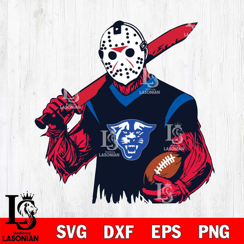 Georgia State Panthers Jason Voorhees Horror Halloween 2 Svg Eps Dxf Png File, NCAA svg, Digital Download, Instant Download