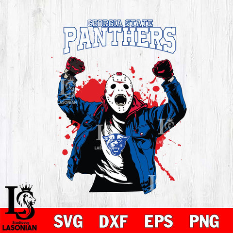Georgia State Panthers Jason Voorhees Horror Halloween 3 Svg Eps Dxf Png File, NCAA svg, Digital Download, Instant Download