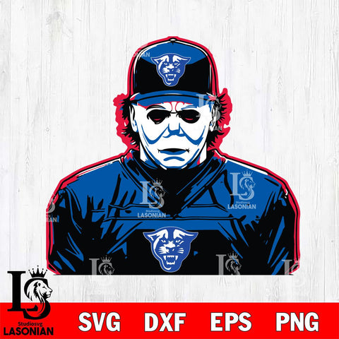 Georgia State Panthers Michael Myers Horror Halloween Svg Eps Dxf Png File, NCAA svg, Digital Download, Instant Download