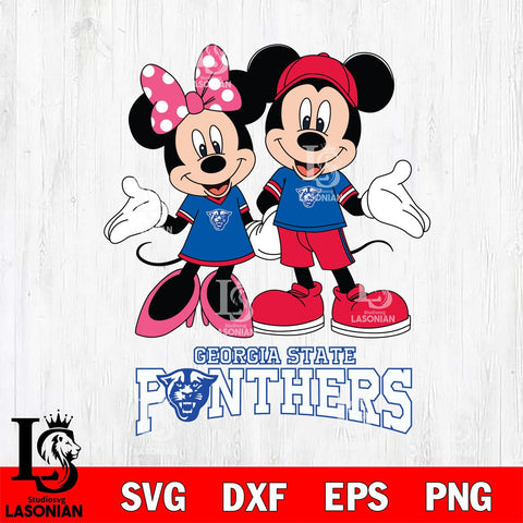Georgia State Panthers Mickey Minnie Mouse Sport Svg Eps Dxf Png File, NCAA svg , File Cut , Digital Download , Instant Download, Cut Svg Files