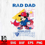 Georgia State Panthers Mickey Mouse Rad Dad SVG DXF EPS PNG FILE, NCAA File Cut,Digital Download,Instant Download