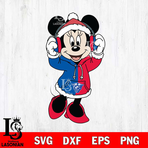 Georgia State Panthers Minnie Mouse Disney Football Christmas File Cut, NCAA SVG DXF EPS PNG FILE, Digital Download , Criucut , Silhouette