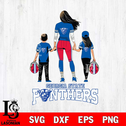 Georgia State Panthers Mother and son Rugby SVG DXF EPS PNG FILE,NCAA SVG, Father day Digital Download,Instant Download, Silhouette