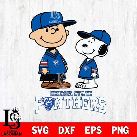 Georgia State Panthers Peanuts Snoopy Football SVG DXF EPS PNG FILE,Snoopy File Cut, NCAA Digital Download,Instant Download,Christmas Silhouette