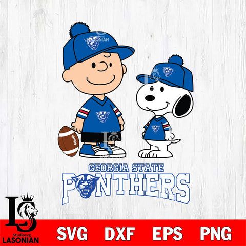 Georgia State Panthers Peanuts Snoopy Friends Football SVG DXF EPS PNG FILE,Snoopy File Cut, NCAA Digital Download,Instant Download,Christmas Silhouette