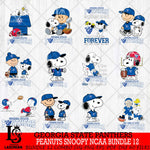 Georgia State Panthers Peanuts Snoopy Player NCAA Bundle 12 SVG DXF EPS PNG FILE,Snoopy File Cut, bundle NCAA Digital Download,Instant Download, Silhouette