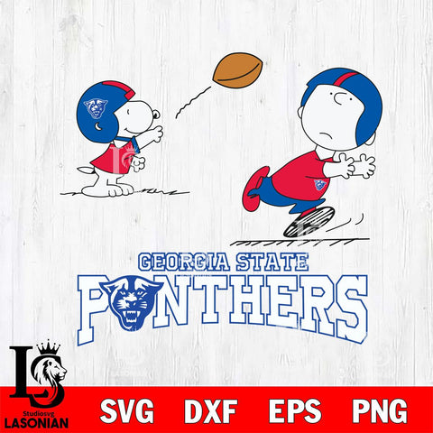 Georgia State Panthers Peanuts play football SVG DXF EPS PNG FILE,Snoopy File Cut, NCAA Digital Download,Instant Download,Christmas Silhouette