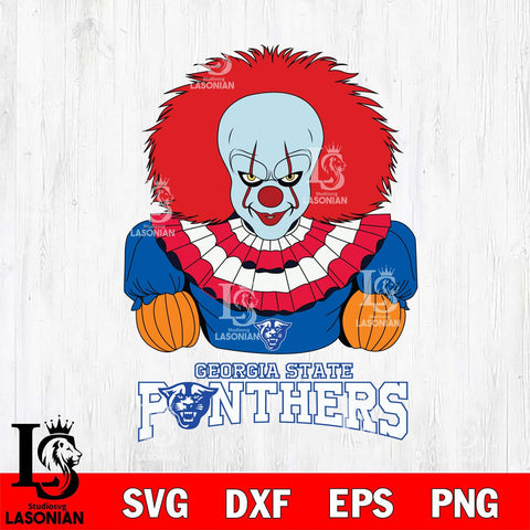 Georgia State Panthers Pennywise Horror Sport 3 Svg Eps Dxf Png File, Digital Download