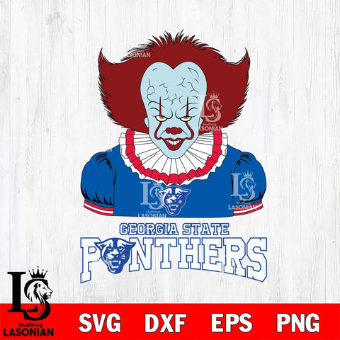 Georgia State Panthers Pennywise Horror Sport 5 Svg Eps Dxf Png File, Digital Download