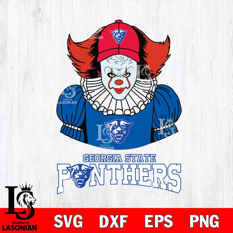 Georgia State Panthers Pennywise Horror Sport 7 Svg Eps Dxf Png File, Digital Download