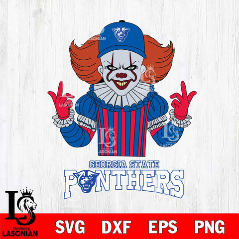 Georgia State Panthers Pennywise Horror Sport 8 Svg Eps Dxf Png File, Digital Download