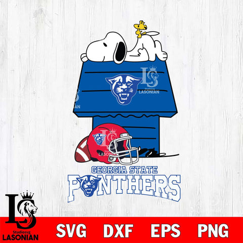Georgia State Panthers Snoopy Chill Football SVG DXF EPS PNG FILE,Snoopy File Cut, NCAA Digital Download,Instant Download,Christmas Silhouette